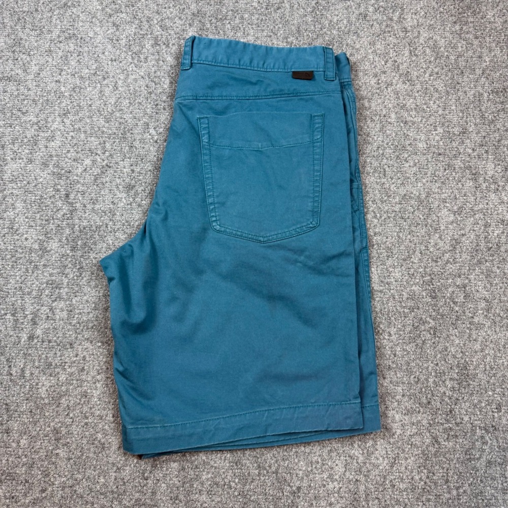 The North Face Mens Chino Shorts Teal Blue Size 34 Hiking Casual 5-Pocket